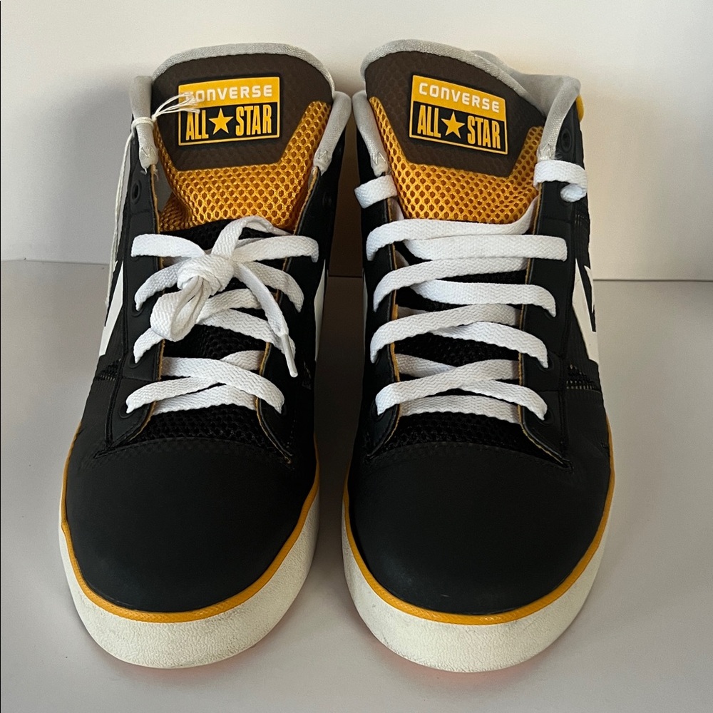 Converse All Star Black and Gold Sneakers.     (As is)